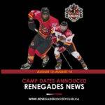Renegades Hockey Tryouts for 2025/26 season