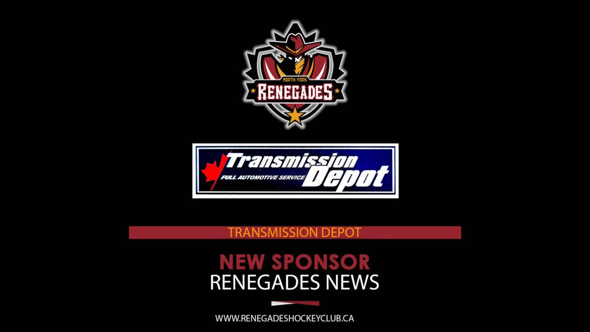 RENEGADES WELCOME NEW SPONSOR TRANSMISSION DEPOT