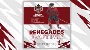 YOUR Renegades selected former Duffield Devils forward Mario Medaglia in the second round of the 2026 GMHL Draft.