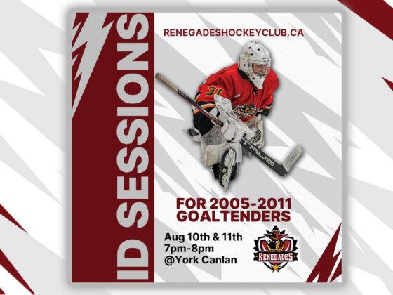 Renegades Summer Hockey ID/Tryout sessions for goalies
