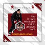 Renegades coach Pauly Di Carlo